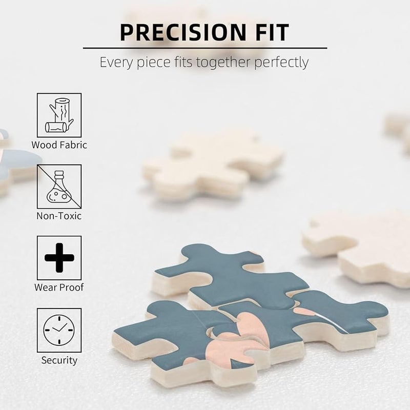 Phayah 1000 قطعة لغز أرنب لطيف للبالغين ديكور المنزل 29.5 × 19.7 بوصة - Image 4